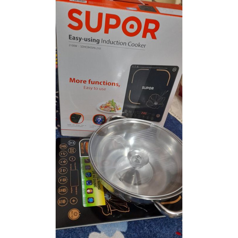 Bếp điện từ SUPOR SDHCB45VN-210 tặng kèm nồi lẩu hàng chính hãng