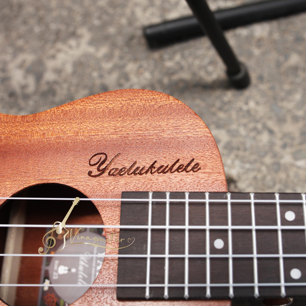 Đàn ukulele concert gỗ chính hãng Yael size 23inch - Basic trơn - vinaguitar phân phối - tặng full phụ kiện