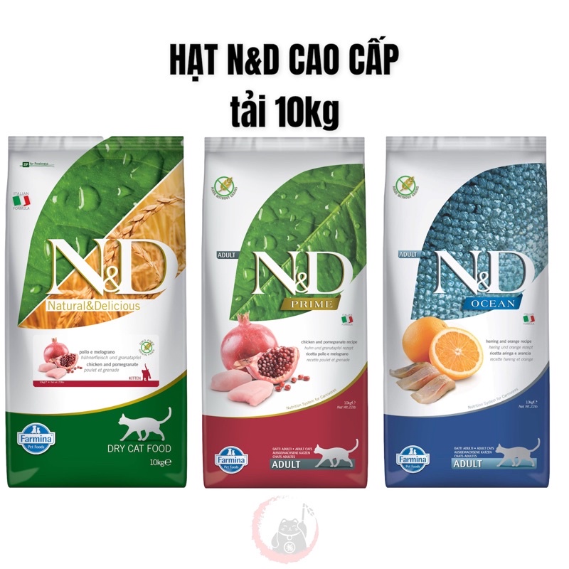 Thức ăn cho mèo - Hạt N&amp;D Kitten cao cấp túi 10kg