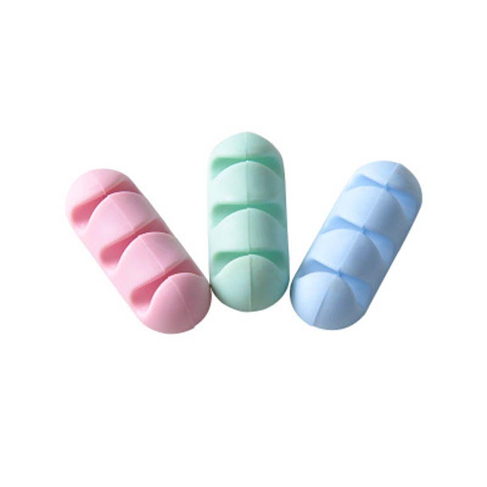 Set 2 Kẹp Quấn Dây Cáp USB Bằng Silicone Tiện Lợi Dành Cho Nhà Cửa / Văn Phòng