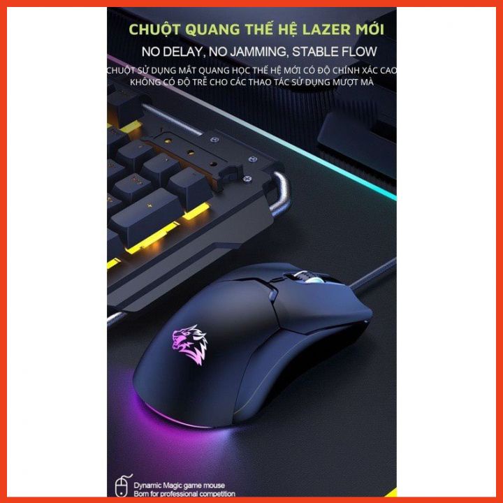 Chuột Máy Tính Có Dây Đèn Led M6 DPI 3200 Dùng Văn phòng, Chơi Game Cực Bền