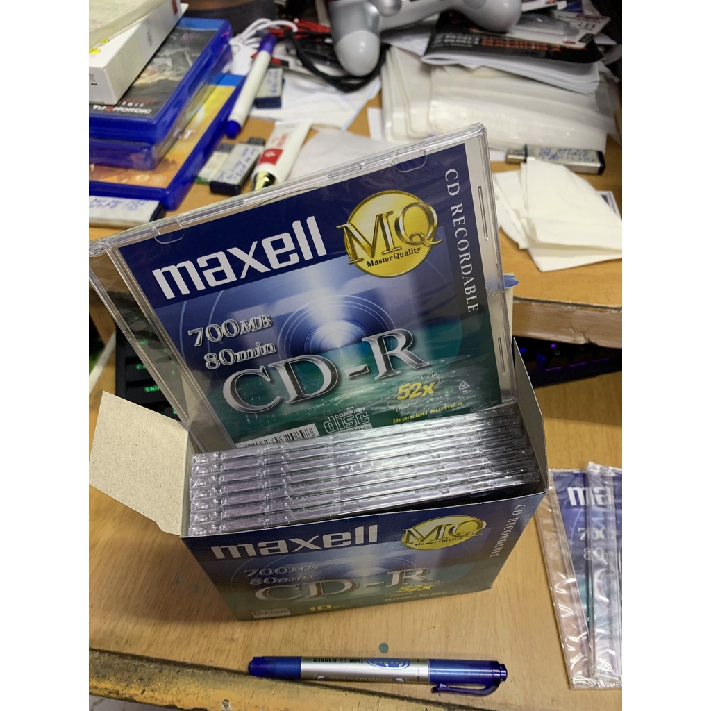 Hộp 10 Đĩa CD-R Trắng Maxell MQ