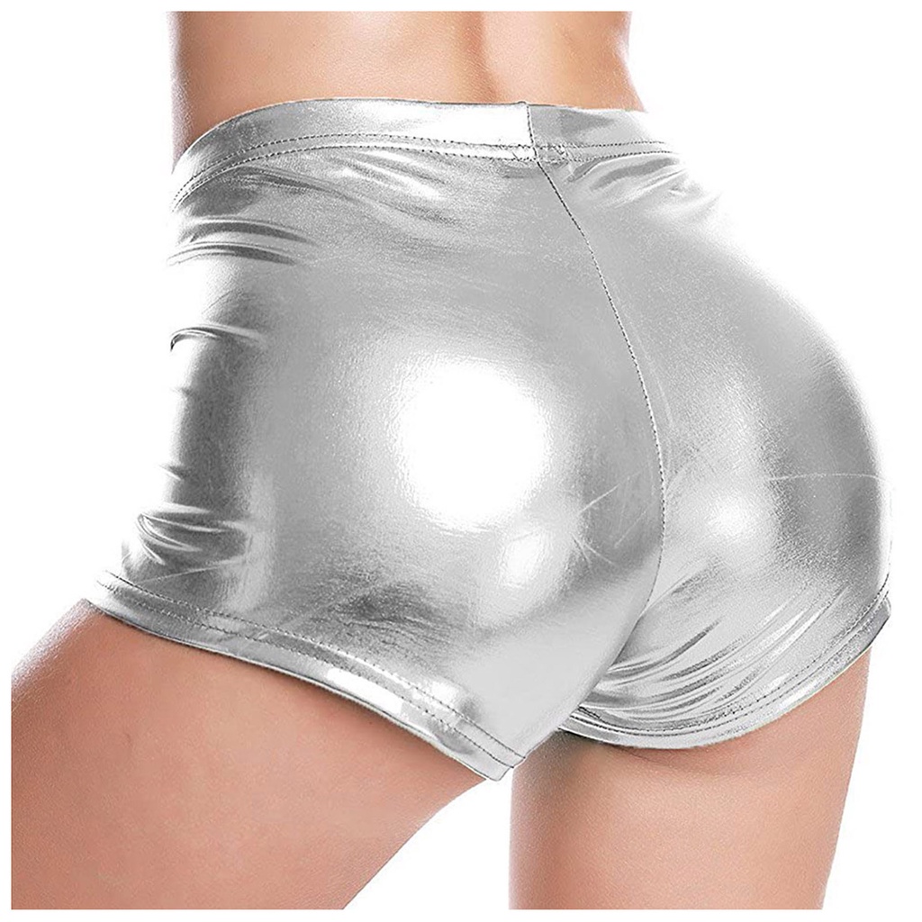 Quần short giả da cạp cao gợi cảm cho nữ