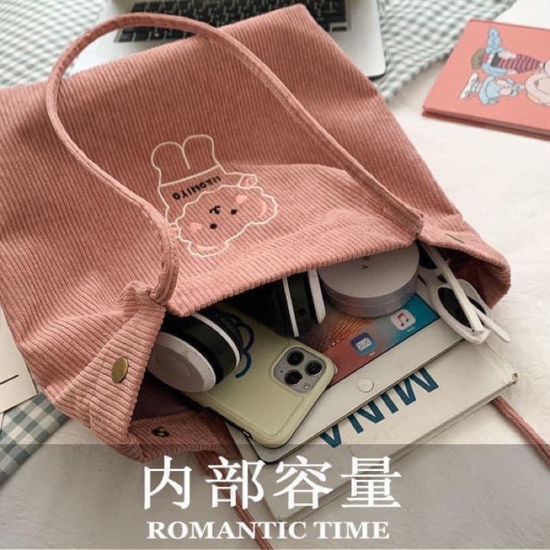Túi tote phong cách tiểu thư Hàn dễ thương