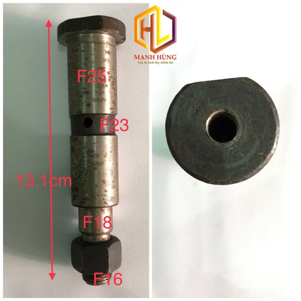 Trục ắc nhíp 25*130 trước 1061 (2 cá Hãm) phụ tùng ô tô phụ tùng Hùng lỳ