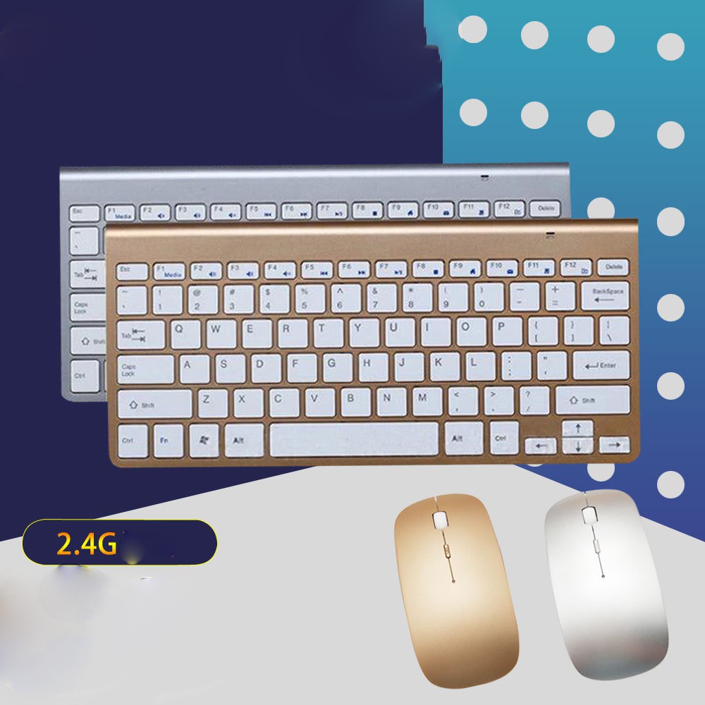 Bàn Phím Và Chuột Không Dây 2.4G Bộ Combo Chuột Bàn Phím Mini Tiện Dụng Dành Cho Máy Tính Xách Tay Máy Tính Để Bàn
