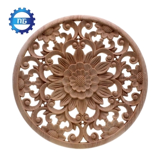 Miếng Gỗ Tròn Khắc Họa Tiết Xinh Xắn Dùng Để Trang Trí Nội Thất