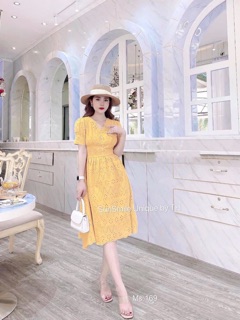 Đầm suông cổ tim