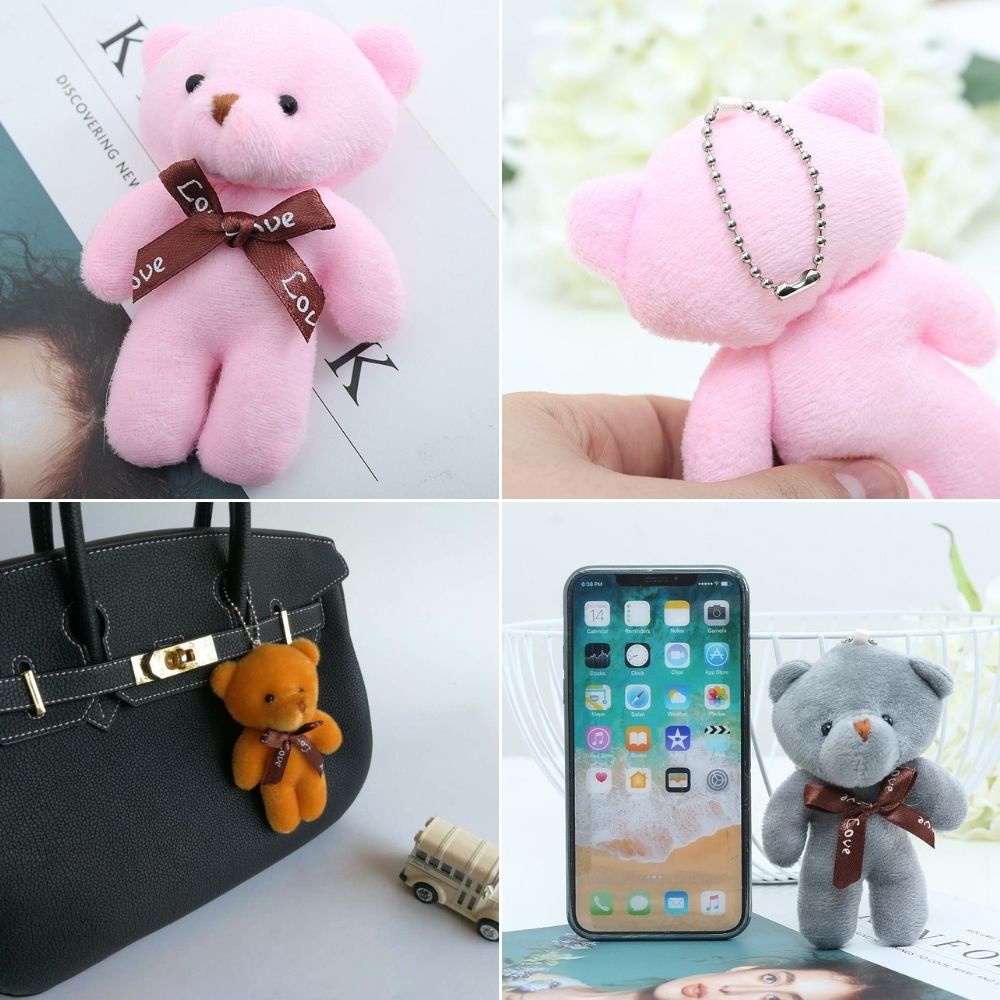 Móc khóa gấu bông mềm dễ thương