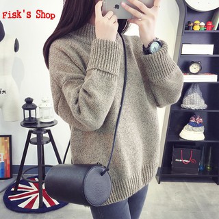 Áo len cao cổ form rộng