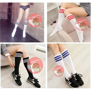 Tất đầu gối nữ sinh kiểu Nhật, Hàn 3 kẻ