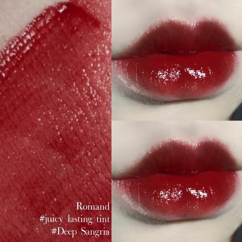 (Màu 06-&gt;23) Son Tint Bóng Romand Juicy Lasting Tint (màu 06-07 - 13 - 16 - 18 - 19 - 20 - 21 - 22 - 23)