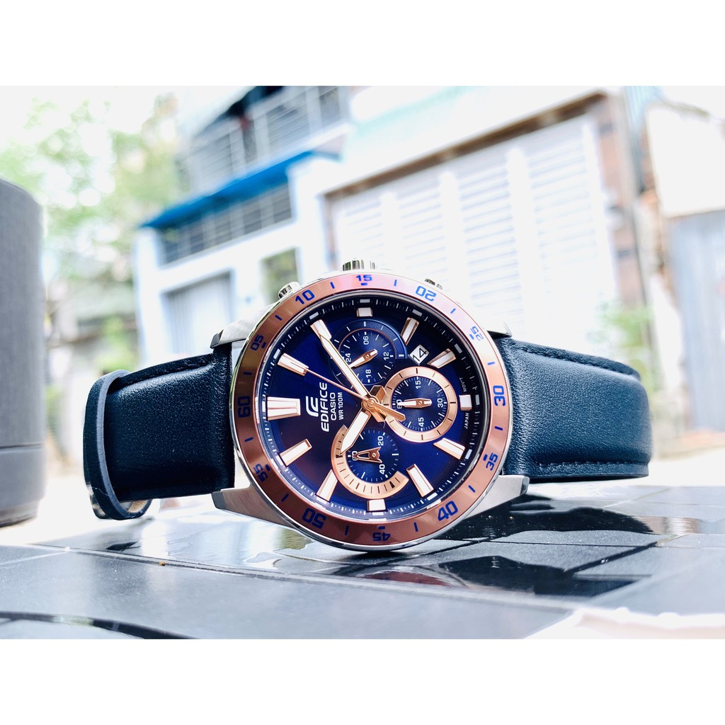 Đồng Hồ Nam Casio Dây da 🍁FREESHIP🍁 Giảm 50k Khi Nhập Mã [CASIONAM] Đồng Hồ Casio Edifice Chính Hãng