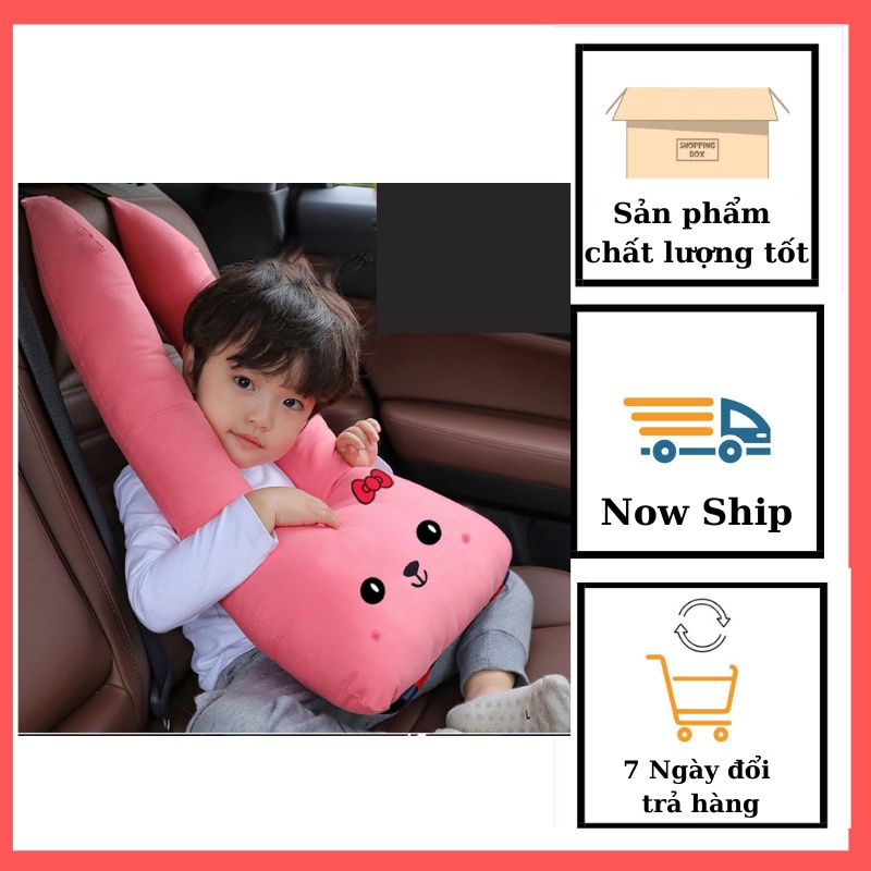 Gối ôm cho bé trên xe ô tô, đai an toàn cho bé ngồi ô tô, gối chữ u cho bé thiết kế đẹp
