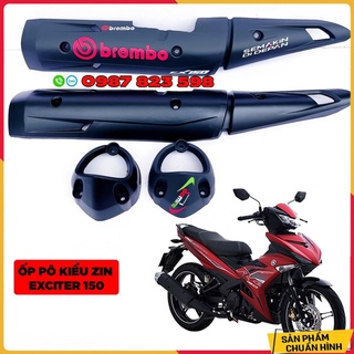 Ốp Pô Kiểu Zin Exciter 150 ( Full Bộ ốp pô + Chụp đuôi pô)