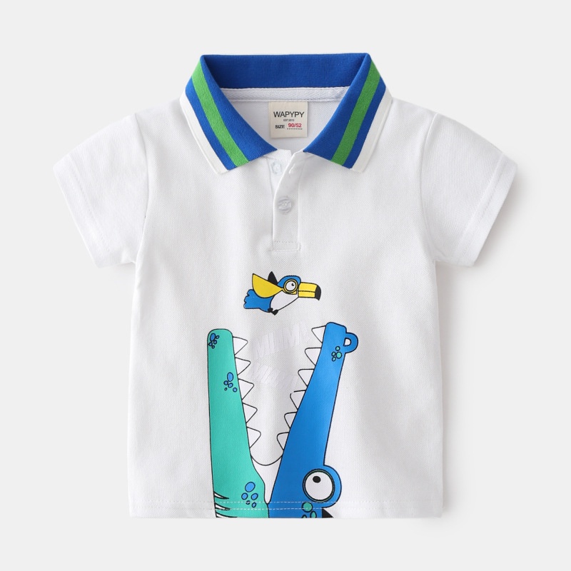 Áo Polo bé trai WAPYPY áo có cổ cho bé họa tiết cá sấu QATE 504