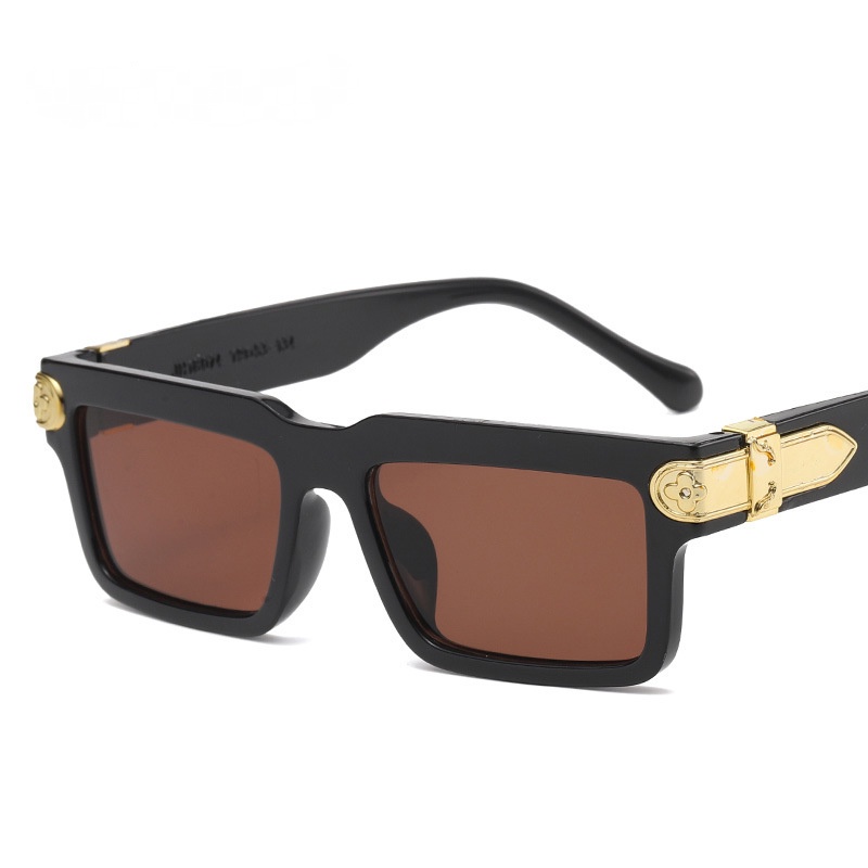 Kính Mát Gọng Vuông Kim Loại Thời Trang Cho Nam Nữ