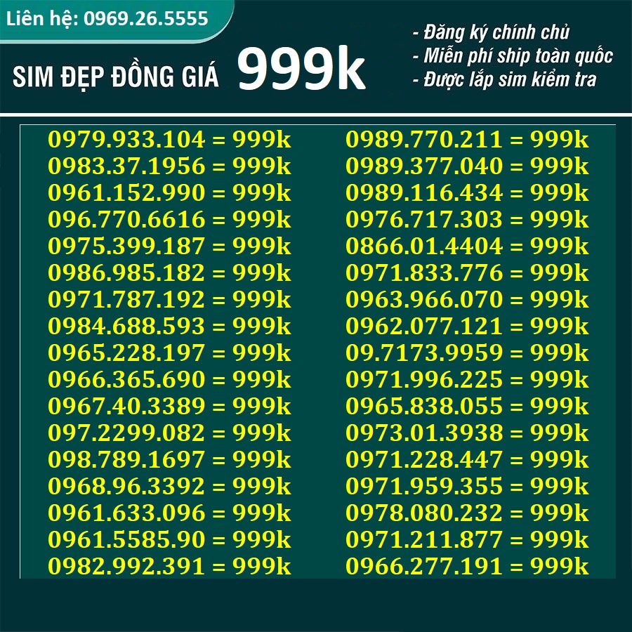[XẢ KHO] Sim giá rẻ viettel trả trước, Số chọn lọc đẹp, Sim hợp mệnh, Sim phong thuỷ