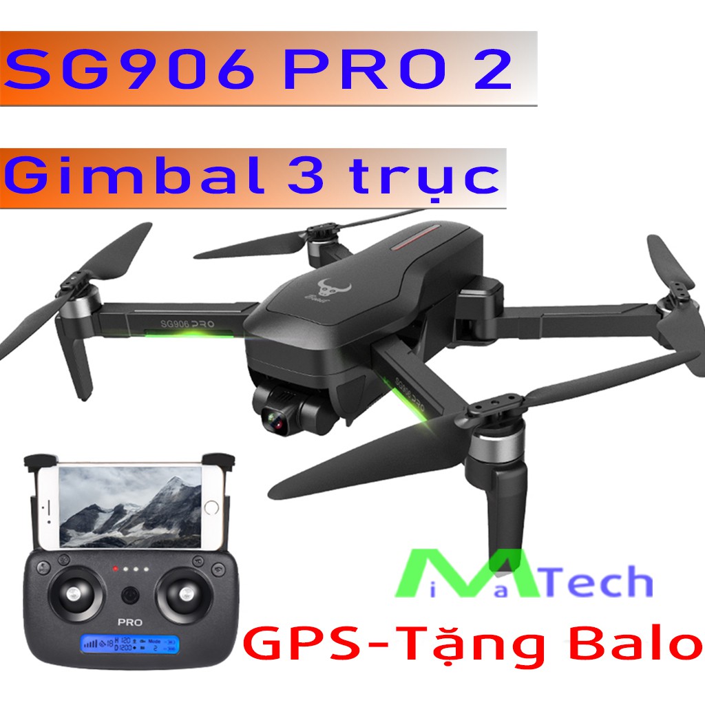 Flycam GPS SG906 PRO 2, SG906 PRO, SG906, SG907, SG907 PRO Camera Kép 4K Full HD, Chống Rung [TẶNG BALO CHUYÊN DỤNG]