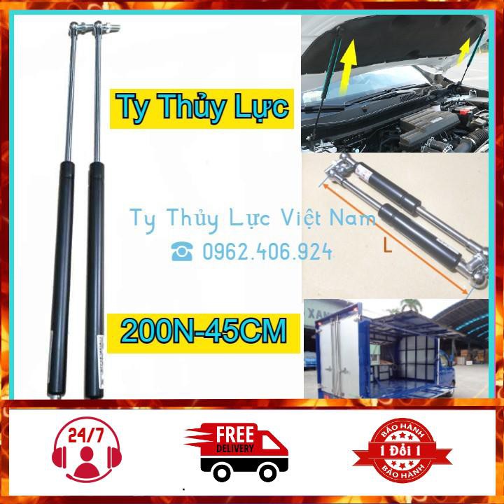 [200N-45cm] Ty Thủy Lực, Ty Chống, Ben Hơi Nâng Hạ Capo, Cốp Sau Ô Tô 200N-20kg Dài 45cm