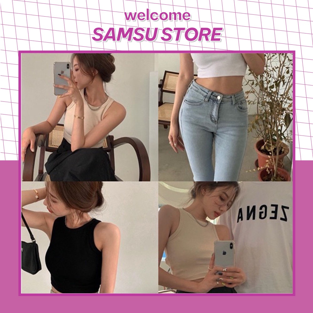 Áo balo nữ basic sát nách ❤️ Áo croptop ba lỗ tanktop phong cách mùa hè năng động | WebRaoVat - webraovat.net.vn