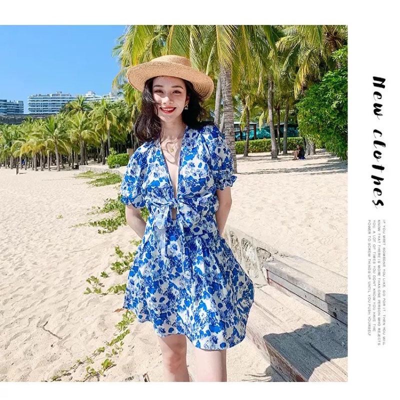 Váy lụa satin dây buộc trước ngực phong cách năng động