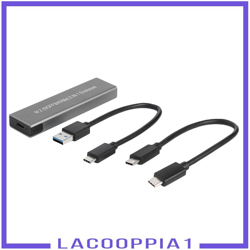 [LACOOPPIA1] Aluminum M.2 NVME to USB 3.1 Enclosure Adapter for 2230 2242 2280 NVMe SSD