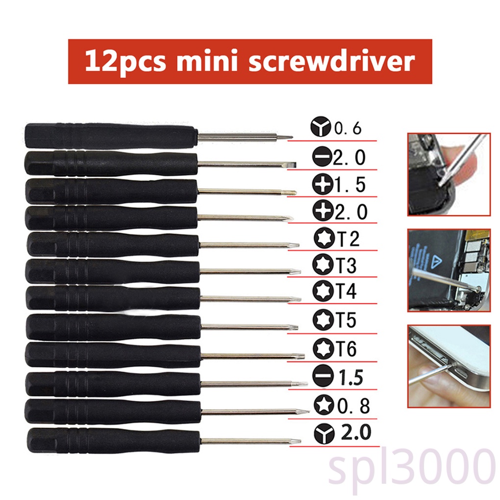 Set 12 Tua Vít Sửa Chữa Điện Thoại / Máy Tính Bảng Mini Đa Năng