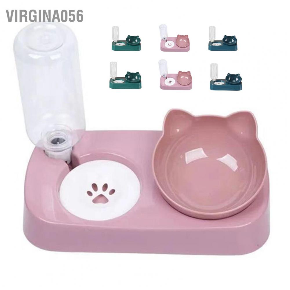 Có thể bán buôn Set bát ăn uống đôi tự động bảo vệ cổ cho chó mèo virgina056 Hàng giao ngay