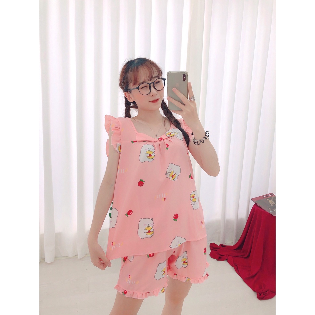 [3 SIZE 45-70KG) Đồ bộ LỤA ĐÙI CHẤT VẢI LỤA HÀN MỀM MÁT thời trang