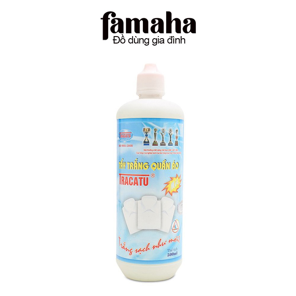 Thuốc tẩy mốc quần áo tracatu loại 500ml, thuốc tẩy trắng quần áo hàng Việt Nam chất lượng cao FAMAHA