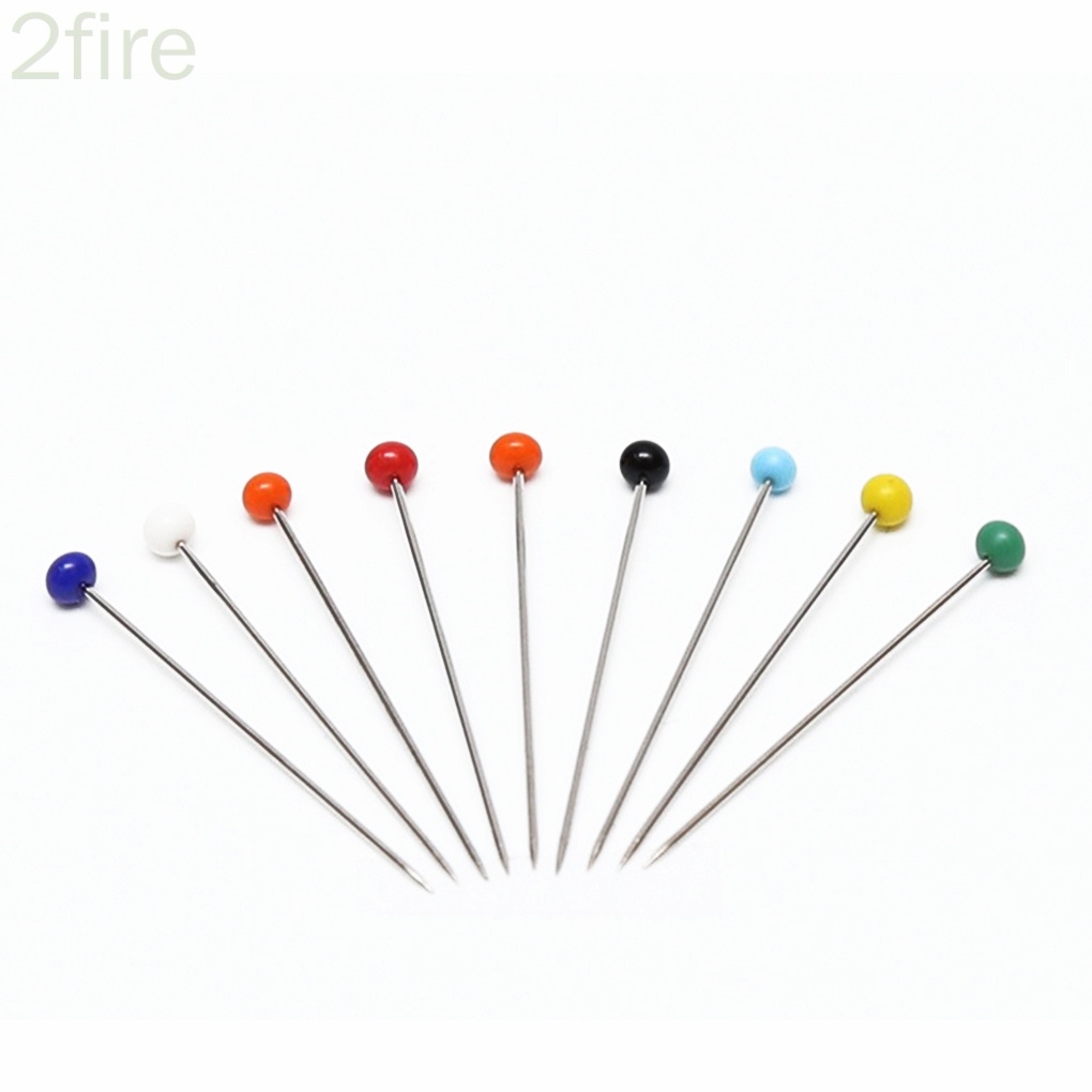 Set 250 kim ghim đầu bi nhiều màu sắc dành cho cố định vải may quần áo tiện dụng