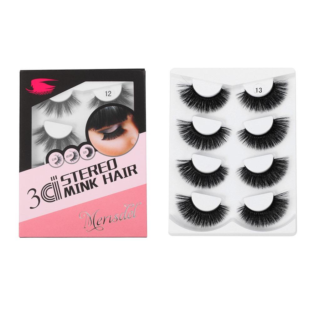 Set 4 Cặp Lông Mi Giả 3D Handmade Thời Trang Dành Cho Nữ