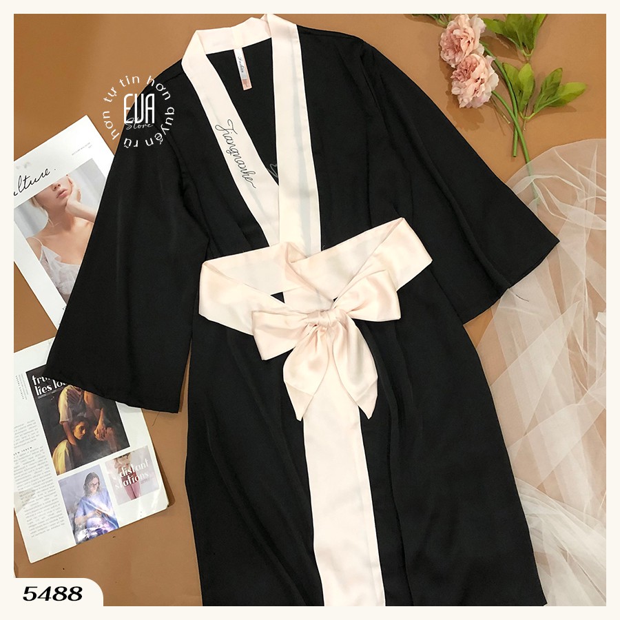 Áo choàng lụa thanh lịch kèm đai rời 5488 | BigBuy360 - bigbuy360.vn