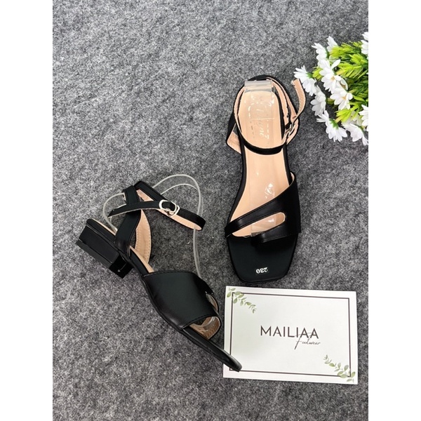 Sandal gót 2 phân MAILIAA quai xỏ ngón bảng