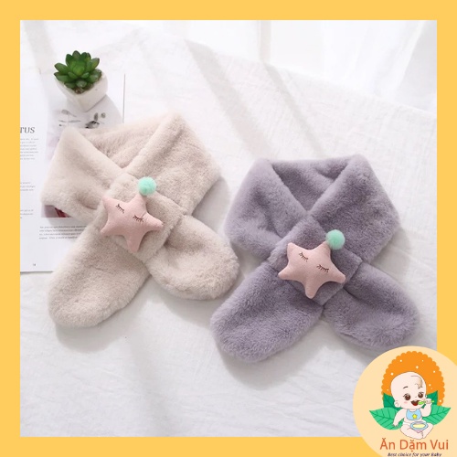 Khăn quàng cổ khăn choàng cổ lông thỏ họa tiết dễ thương cho bé trai bé gái SAMI KIDS
