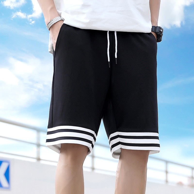Quần đùi nam nữ 3 SỌC NGANG dáng unisex chất dày mát mịn, quần short thể thao form rộng cotton co dãn 4 chiều