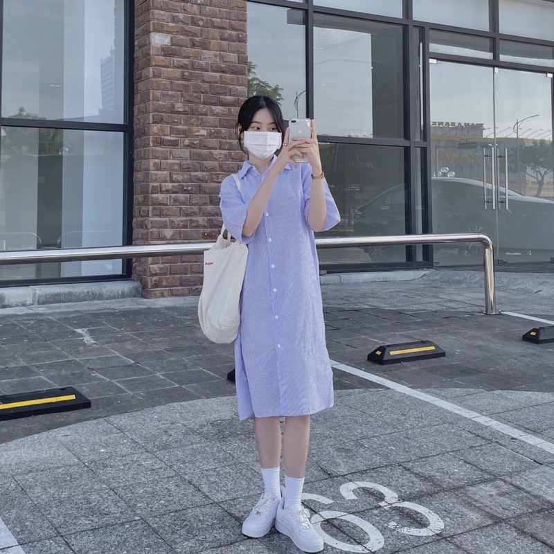 [VIDEO] ĐẦM SƠ MI KẺ XỐP ULZZANG (video)