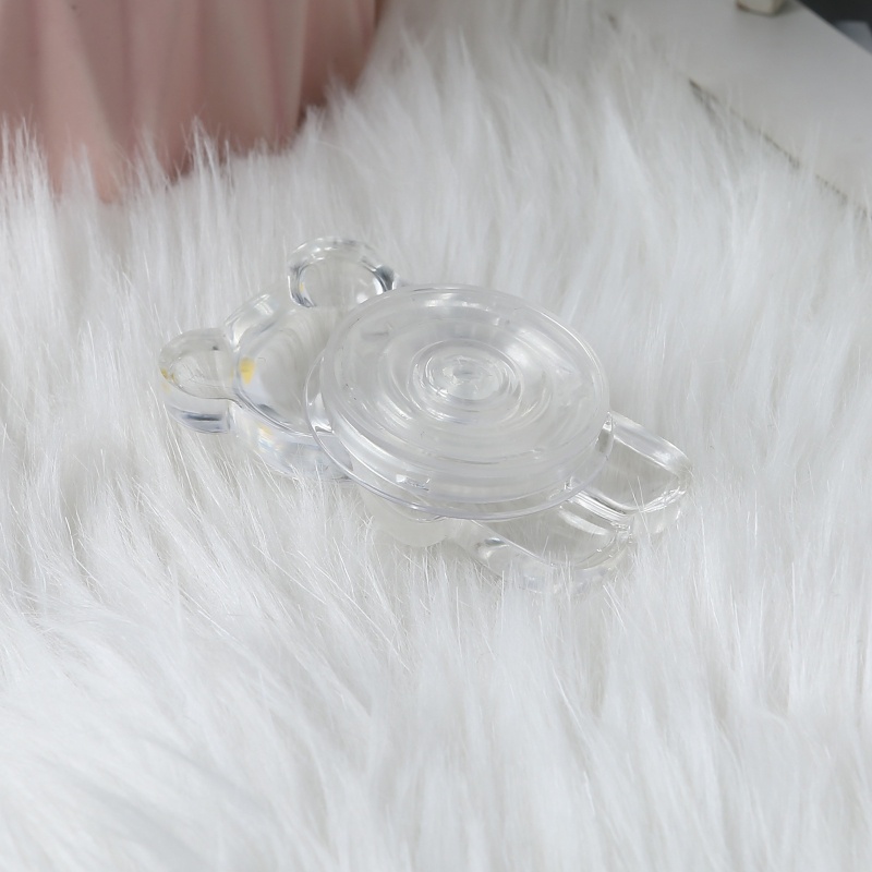Nhẫn Đỡ Điện Thoại Trong Suốt Hình Gấu Hoạt Hình 3D Phong Cách Hàn Quốc