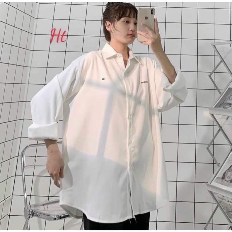 Áo sơ mi dài tay đen trắng tháng 10 october ht