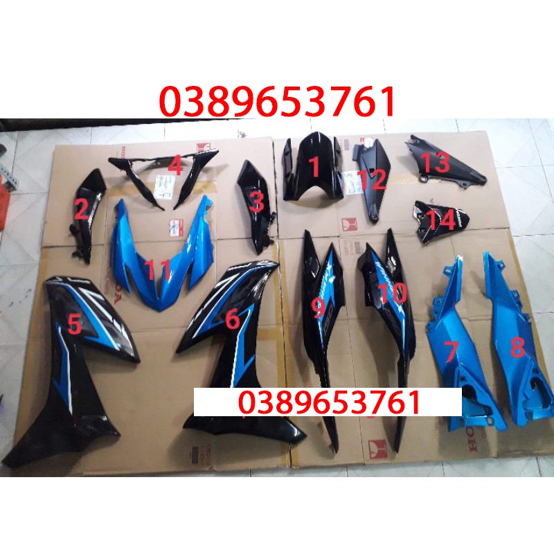 Dàn áo Winner X Xanh Đen 2021 Chính hãng Honda