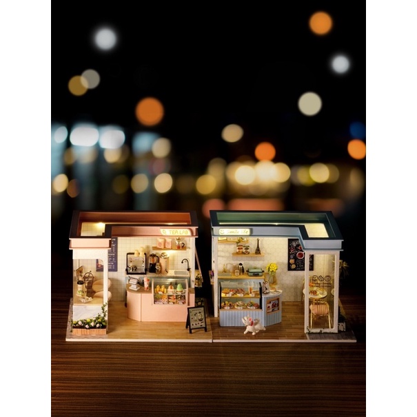 Mô hình nhà gỗ lắp ghép DIY Nhà búp bê Roombox / Mã: C015 - C016