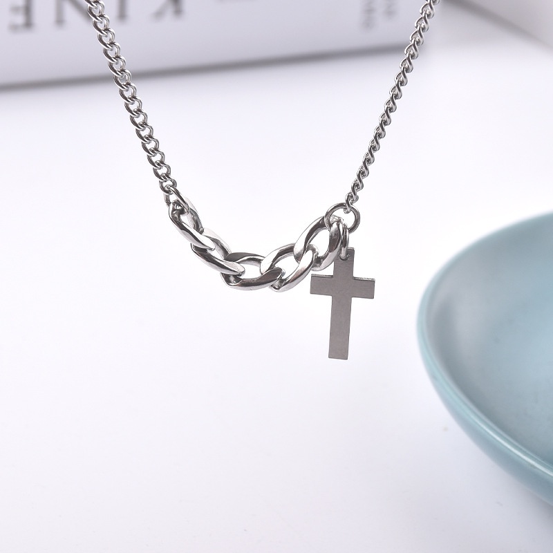 Cổ điển Phong cách Punk Vòng cổ Ngắn Chéo Mặt dây chuyền Chuỗi Vòng cổ Trang sức Thời trang