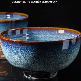 Bát tô sứ Men xanh hỏa biến cao cấp OANH GIA AUTHENTIC BAT TRANG