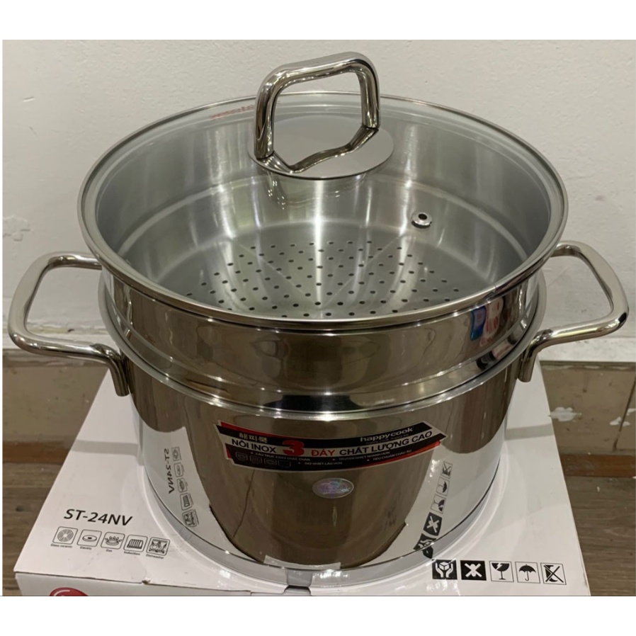 Bộ xửng Inox cao cấp HappyCook Novelty ST-24NV