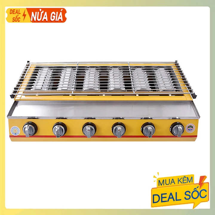 Bếp Nướng Hàu, Hải Sản 6 Họng Đốt Bằng Gas ET-K233