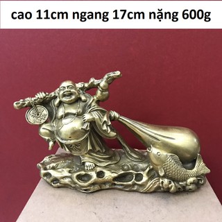 Tượng Di lặc kéo bị bằng đồng MS275a