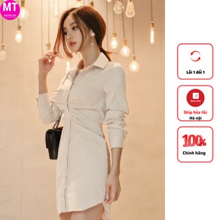 Váy, Đầm sơ mi nữ cổ đức, đuôi tôm