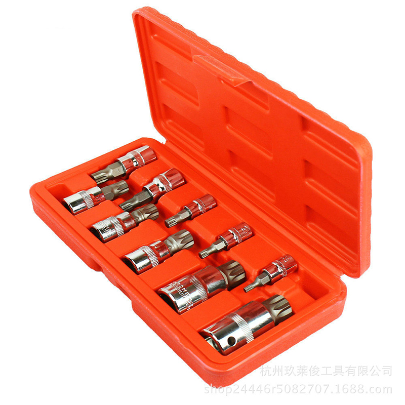 BITS Bộ 10 Đầu Nối Chuyển Đổi 1 / 4 "3 / 8" 1 / 2 "12 Điểm M4-m18