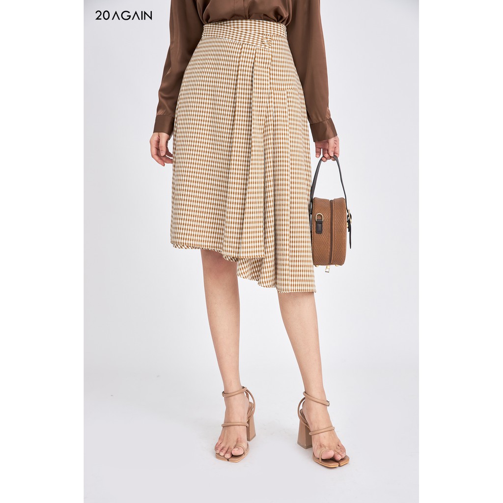 Chân váy A xếp ly vạt lệch 20Again JAA1331 | BigBuy360 - bigbuy360.vn
